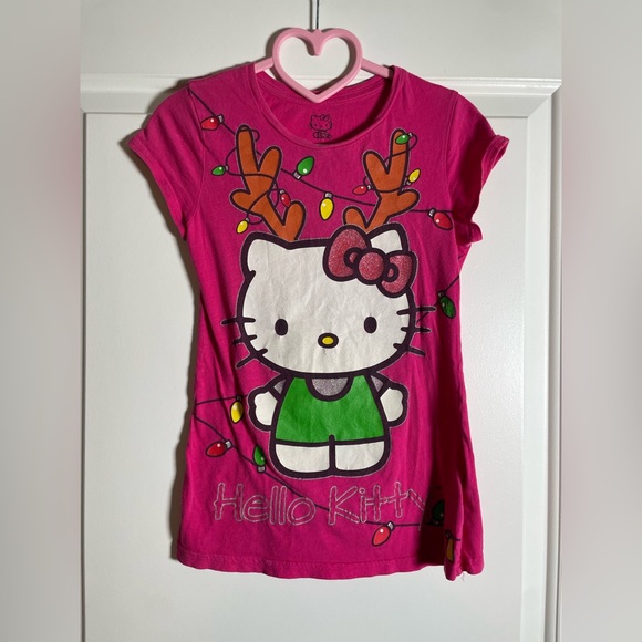 Hello Kitty Christmas Girls T-Shirt - Picture 2 of 7